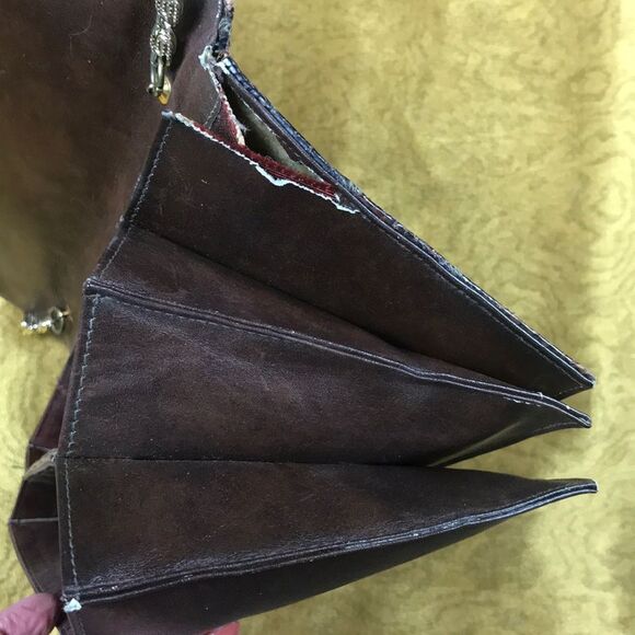 VTG Bogs By Varon Pithon & Snakeskin Clutch Women Bag - Picture 5 of 12